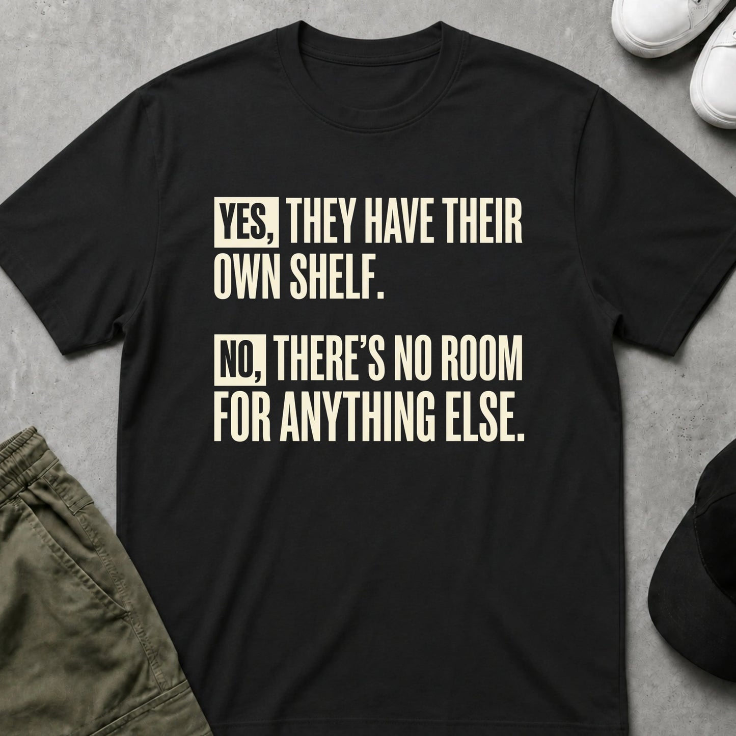Cool Teds Teddy-Bear Their Own Shelf T-Shirt Black / S