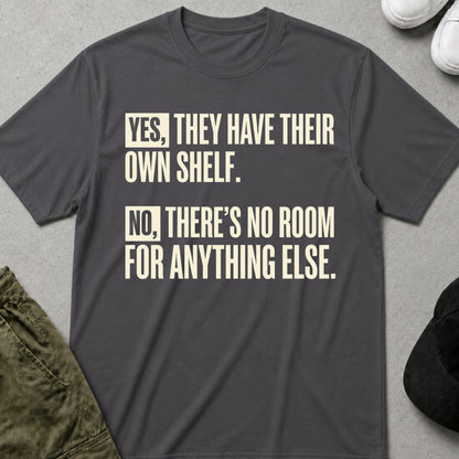 Cool Teds Teddy-Bear Their Own Shelf T-Shirt Charcoal / S