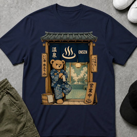 Cool Teds Teddy-Bear Onsen T-Shirt Navy / S
