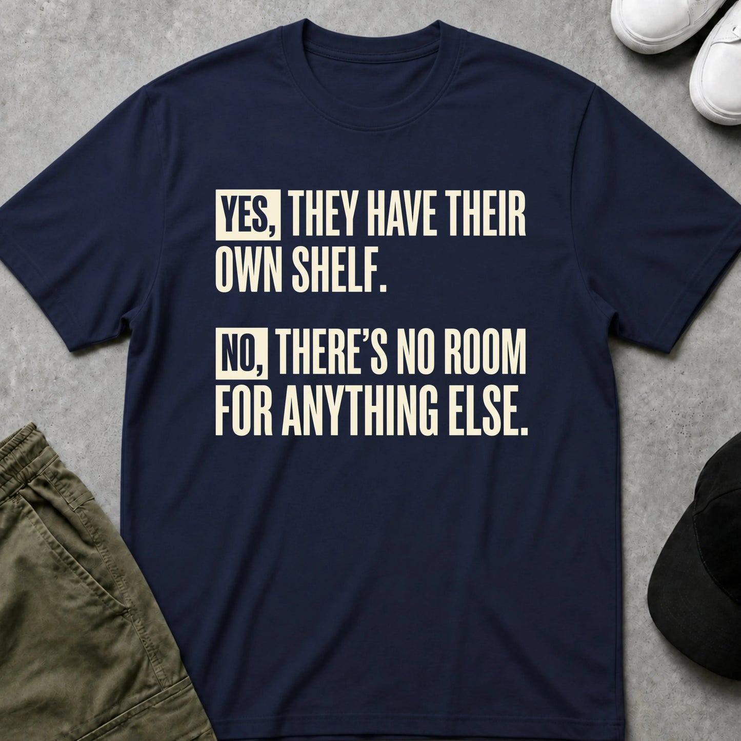 Cool Teds Teddy-Bear Their Own Shelf T-Shirt Navy / S