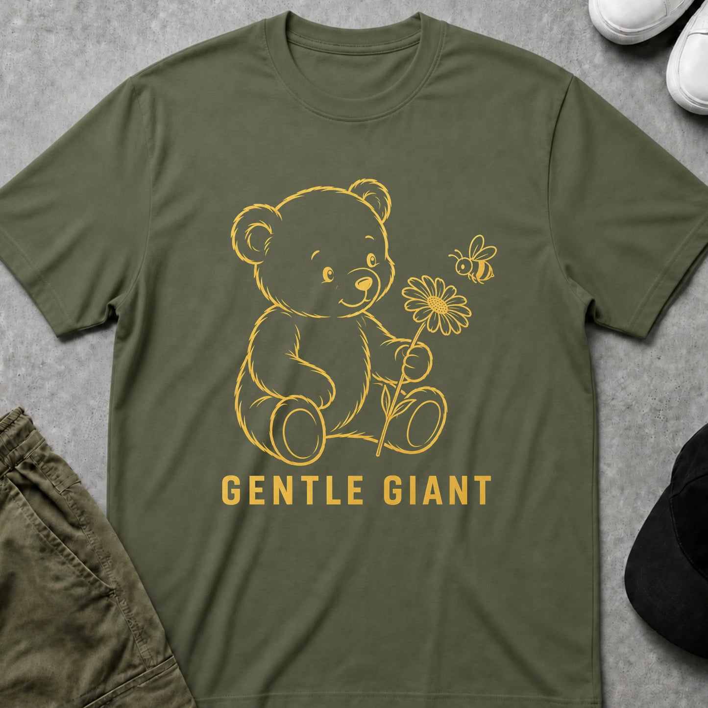 Gentle Bear T-Shirt Military Green