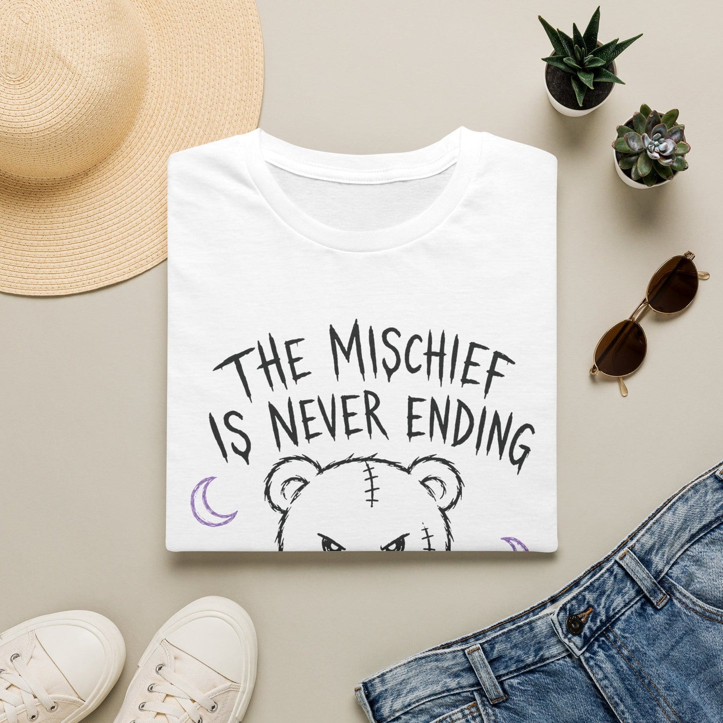 Printify Teddy-Bear The Mischief T-Shirt White / S