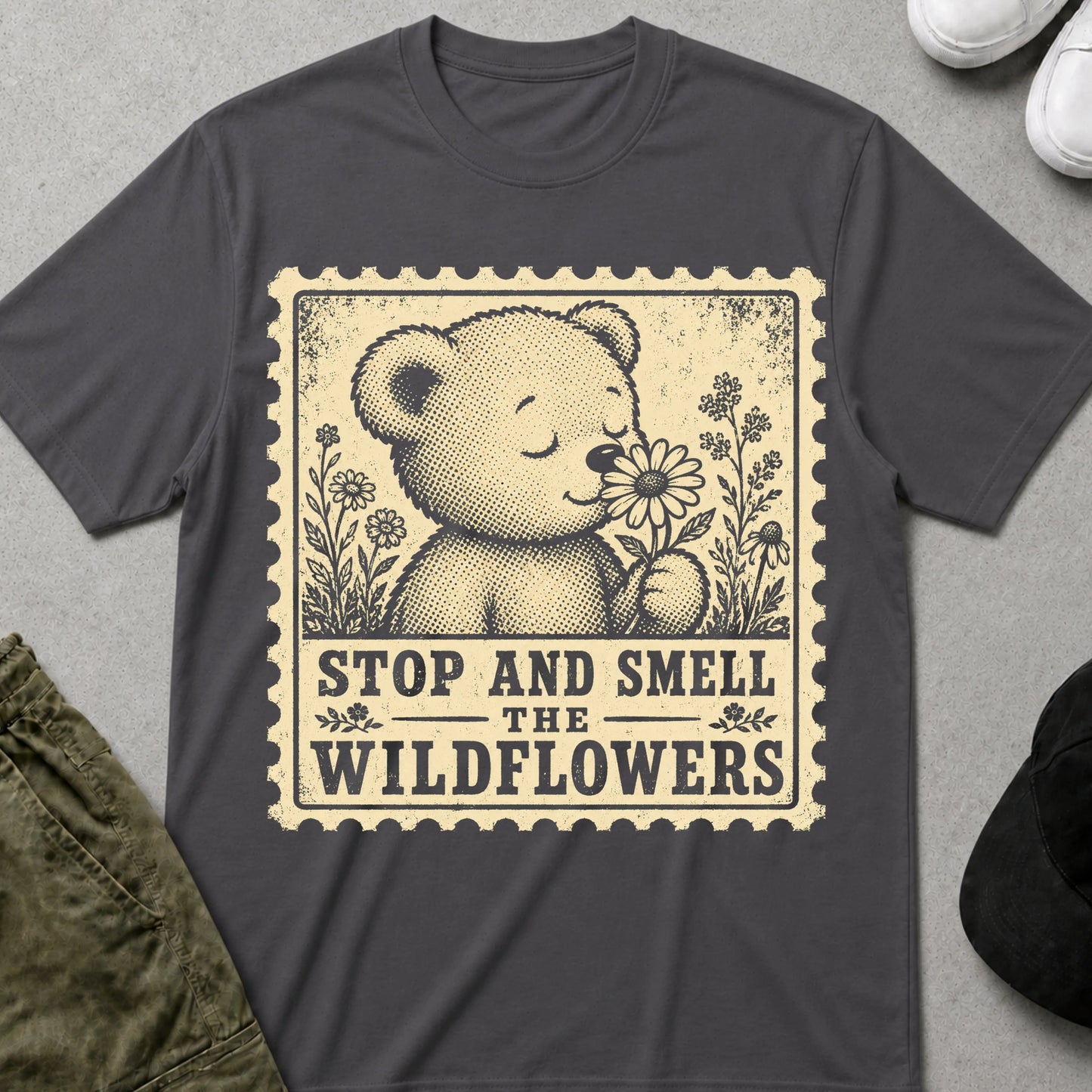Wildflowers T-Shirt Charcoal