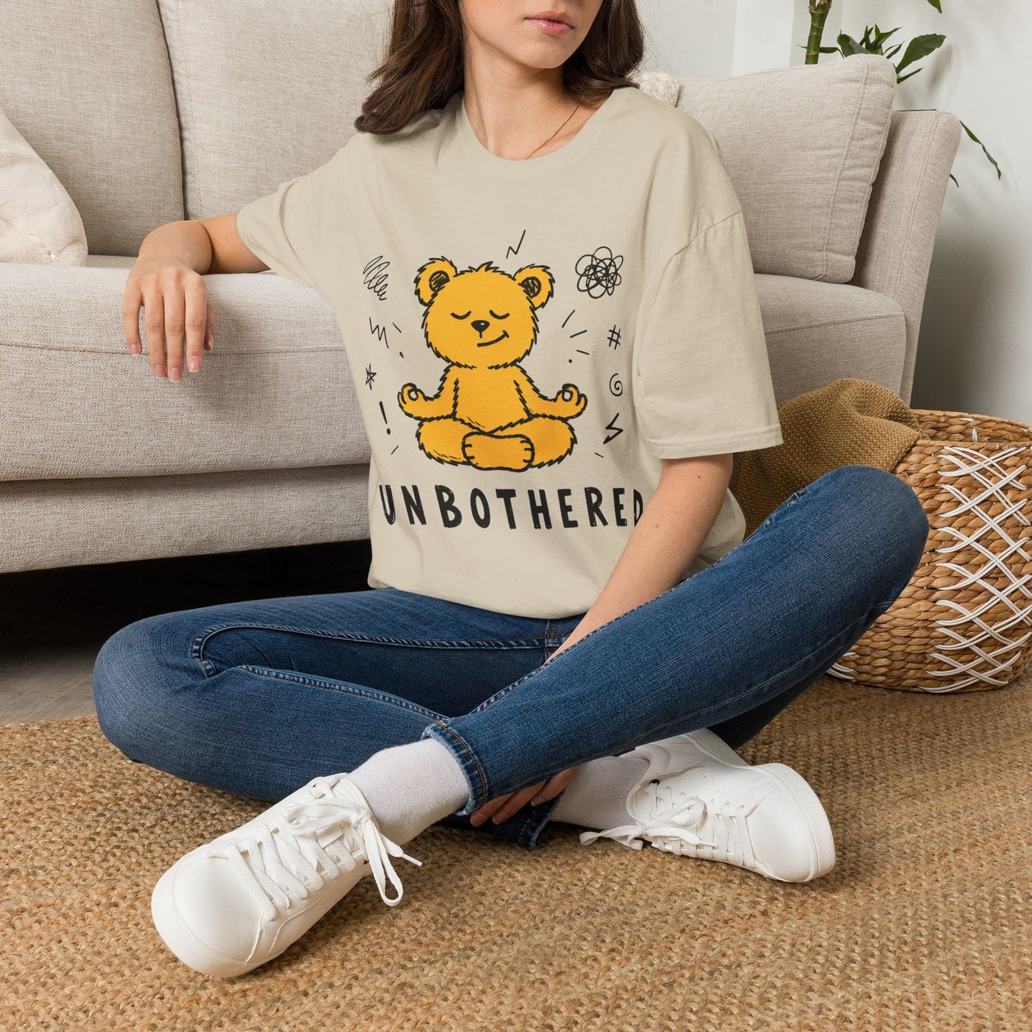 Printify Teddy-Bear Still Unbothered T-Shirt