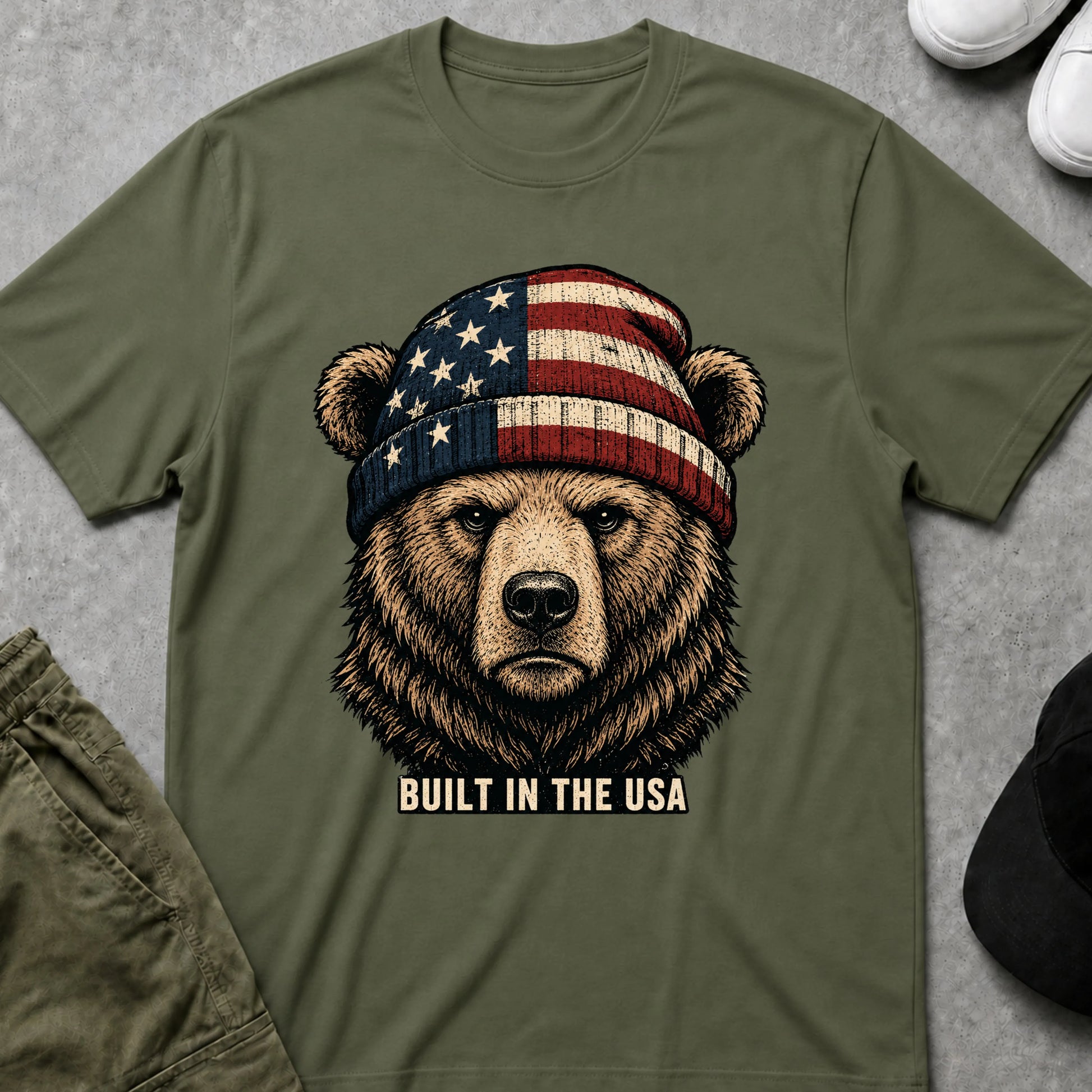 Built in the USA Military Green