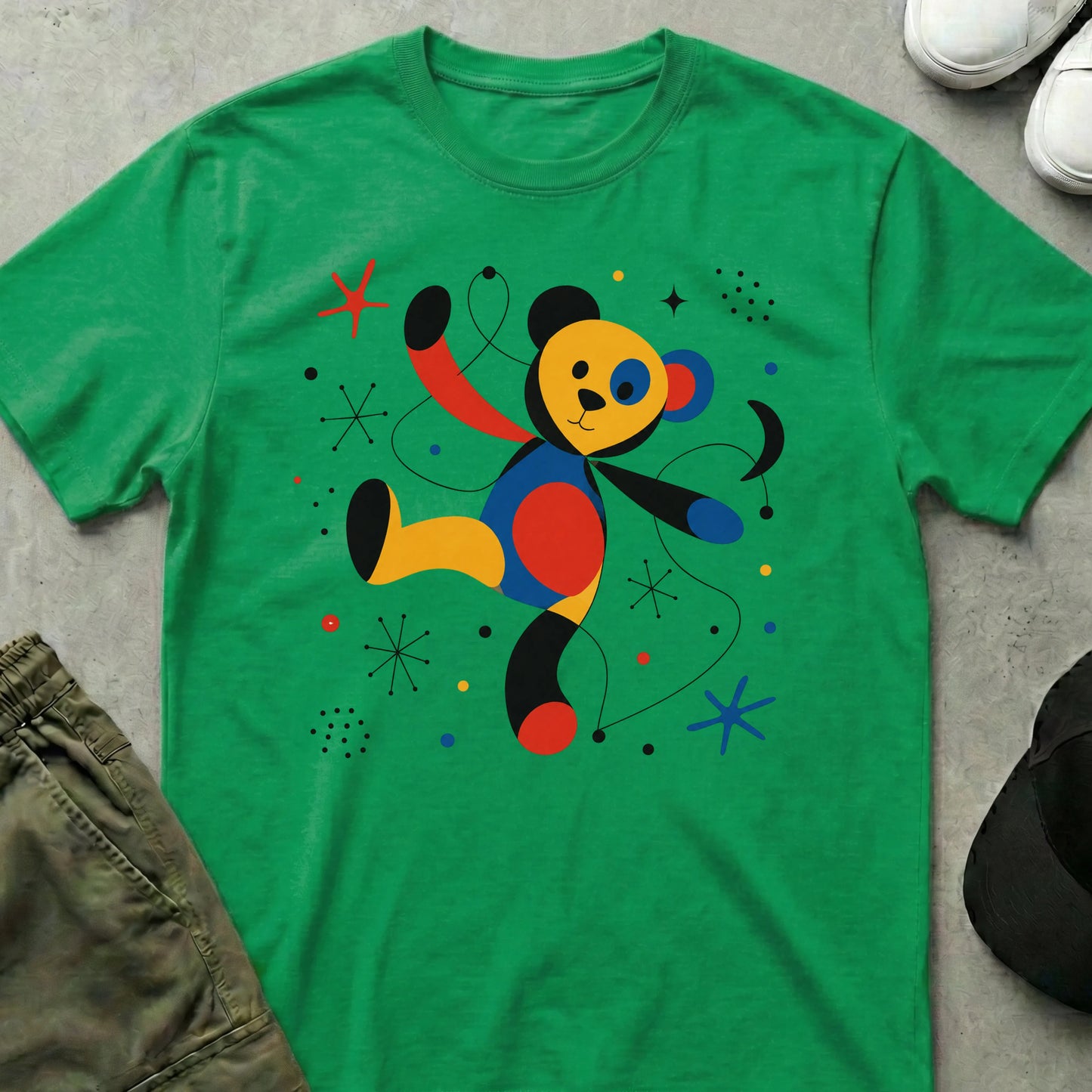 Geometric 3 T-Shirt Irish Green