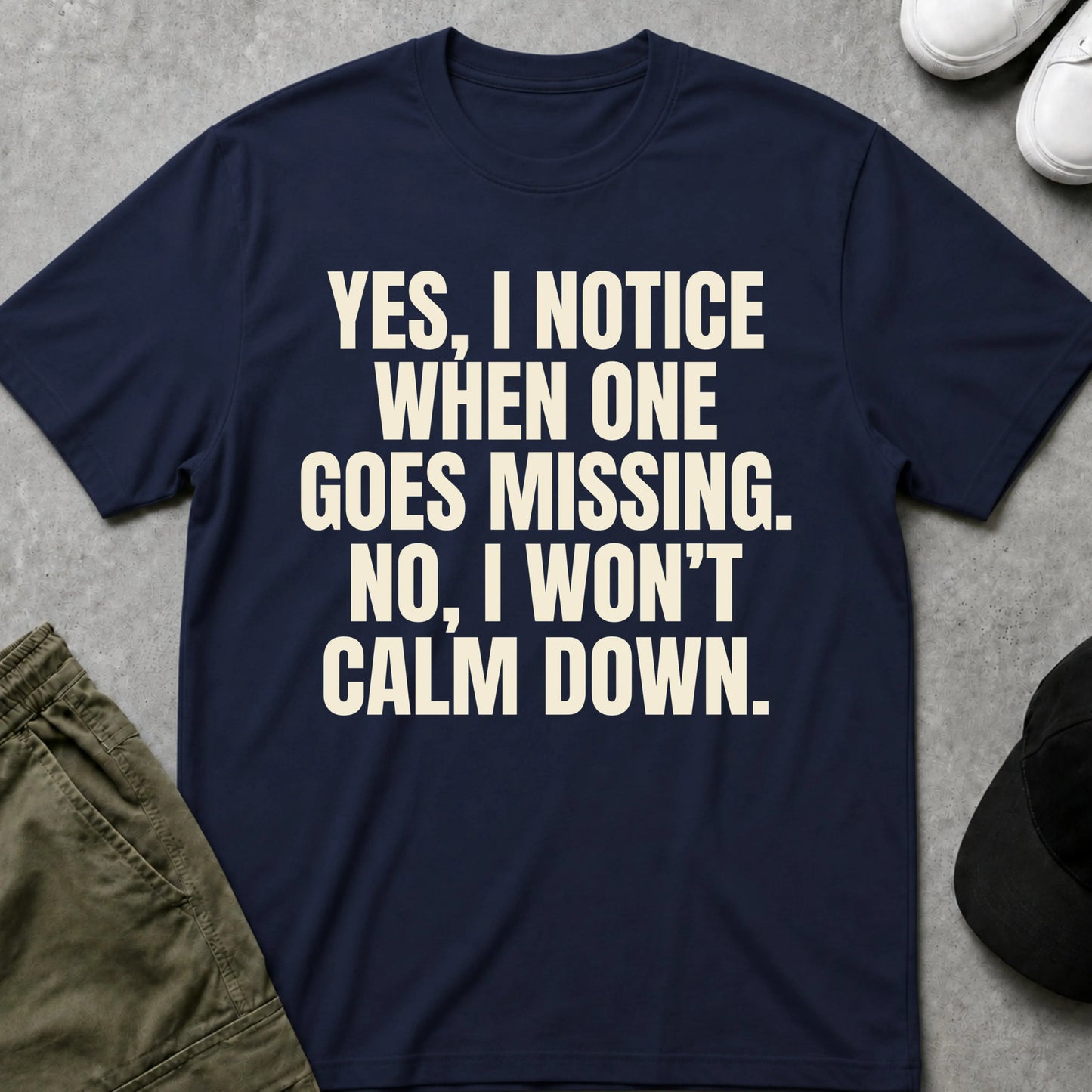 Cool Teds Teddy-Bear Missing T-Shirt Navy / S
