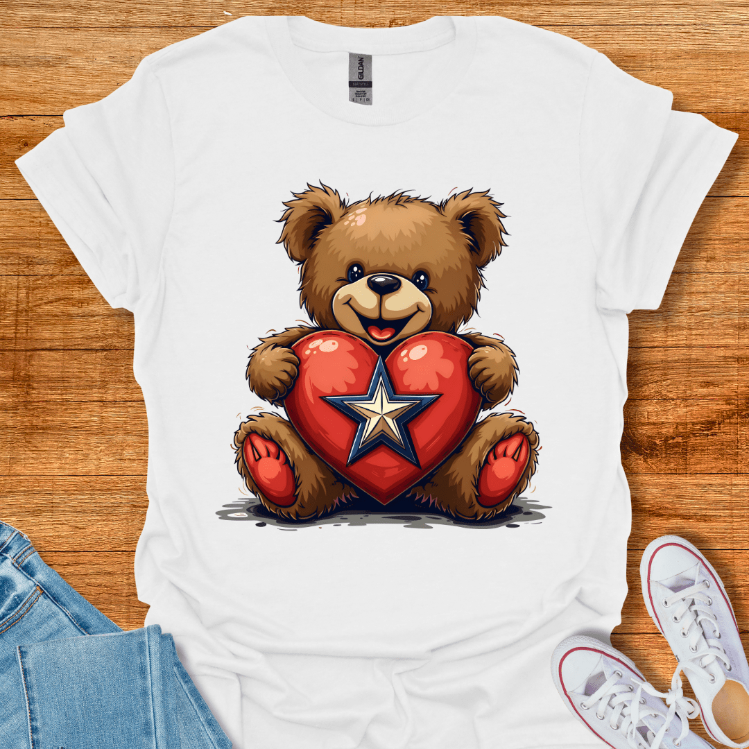 Cool Teds Teddy-Bear Texas Love T-Shirt White / S