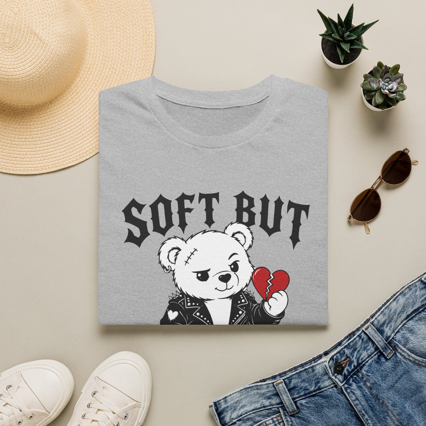 Printify Teddy-Bear Soft but Dangerous T-Shirt Sport Grey / S