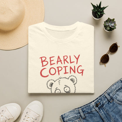 Printify Teddy-Bear Caffeine or Tears T-Shirt Natural / S
