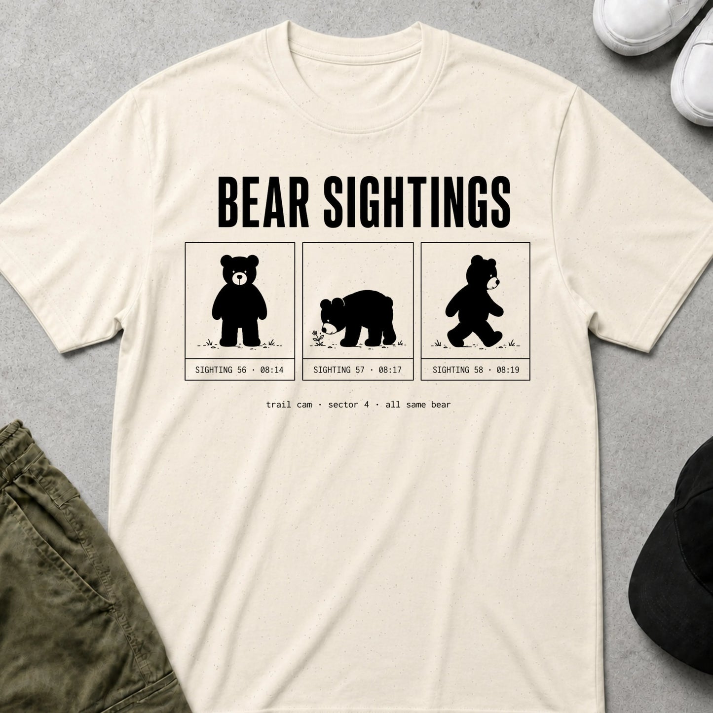 Bear Watch T-Shirt Natural