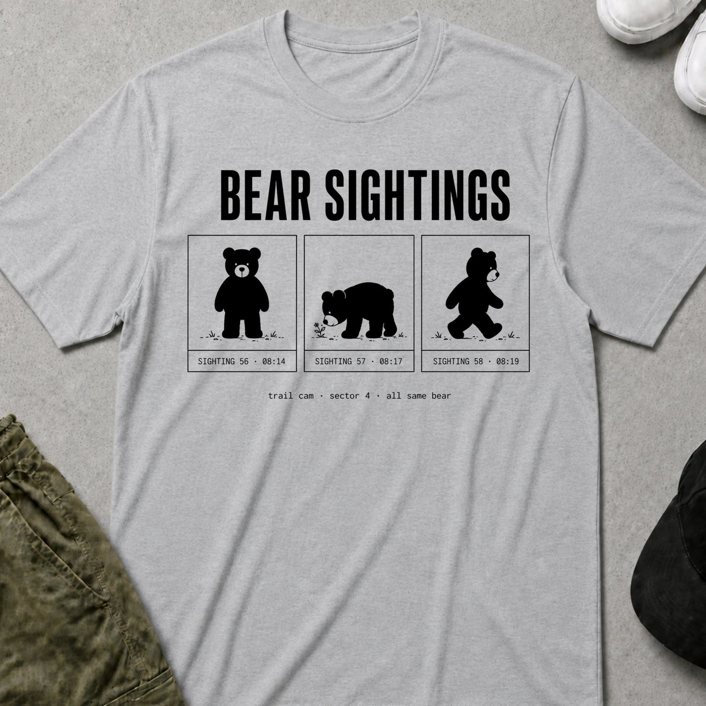 Bear Watch T-Shirt Sport Grey