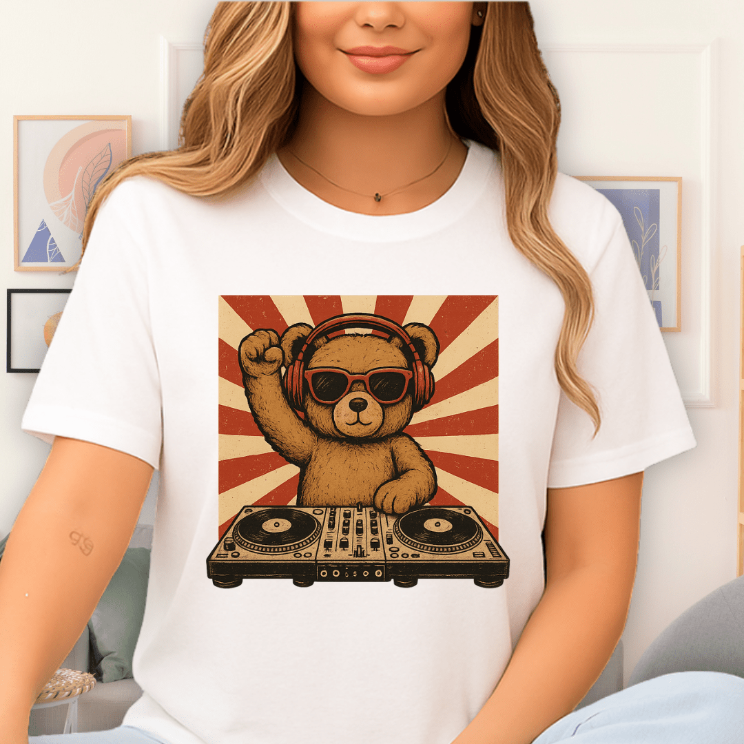 DJ Bear T-Shirt White