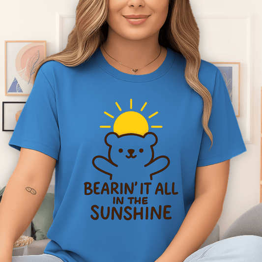 Cool Teds Teddy-Bear Bearin it all T-Shirt Sapphire / S
