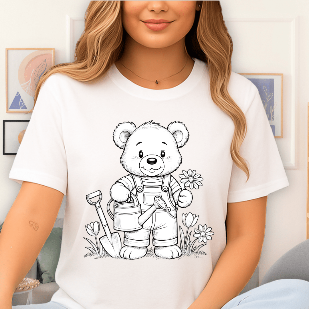 Cool Teds Teddy-Bear Teddy Gardener T-Shirt White / S