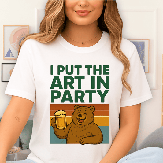 Cool Teds Teddy-Bear Party Bear T-Shirt White / S