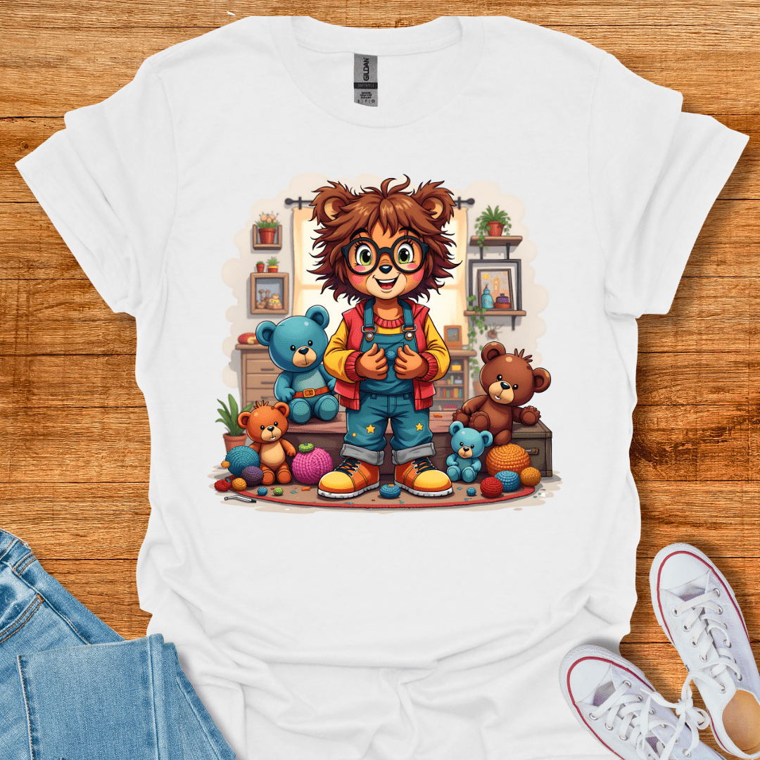 Cool Teds Teddy-Bear Knitting Bears T-Shirt White / S