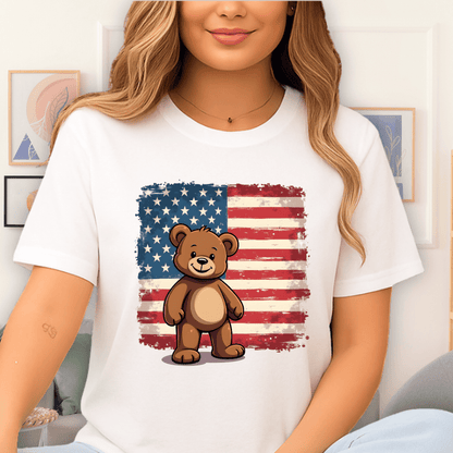 Patriot Bear T-Shirt White