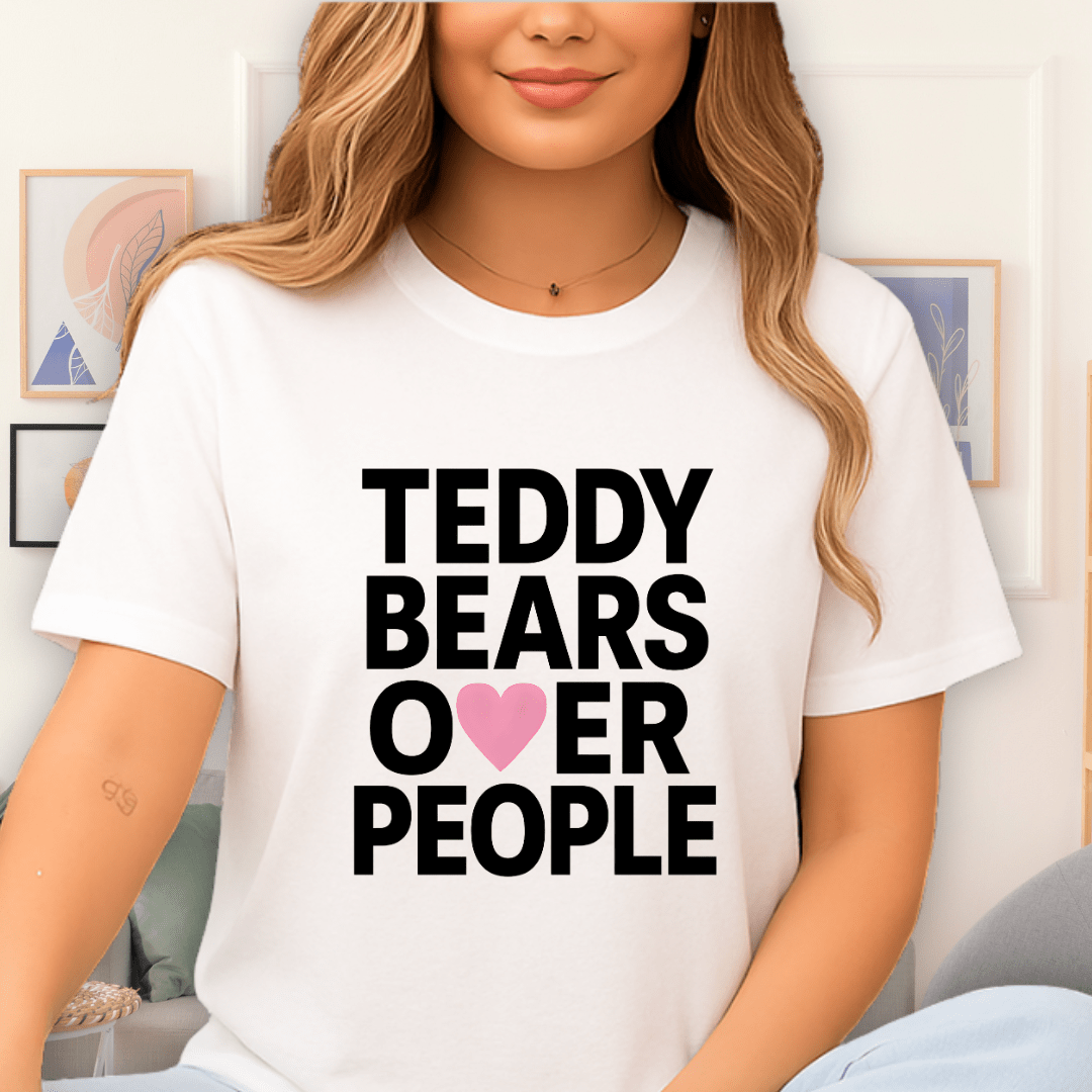 Cool Teds Teddy-Bear Teddy Lover T-Shirt White / S