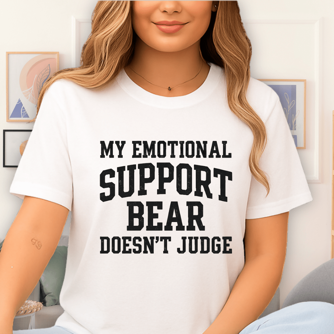 Cool Teds Teddy-Bear Support Bear T-Shirt White / S