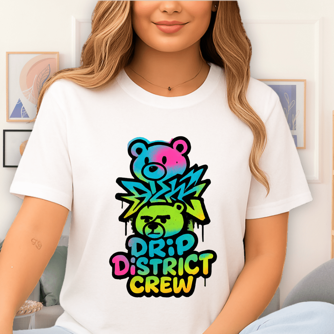 Cool Teds Teddy-Bear The Neon Crew T-Shirt White / S