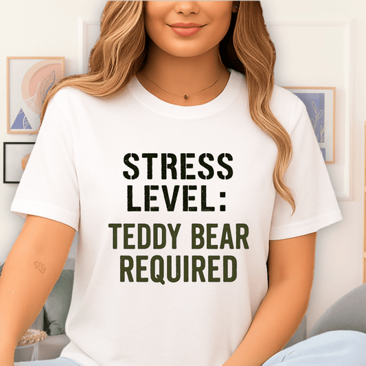 Cool Teds Teddy-Bear De-Stress T-Shirt White / S
