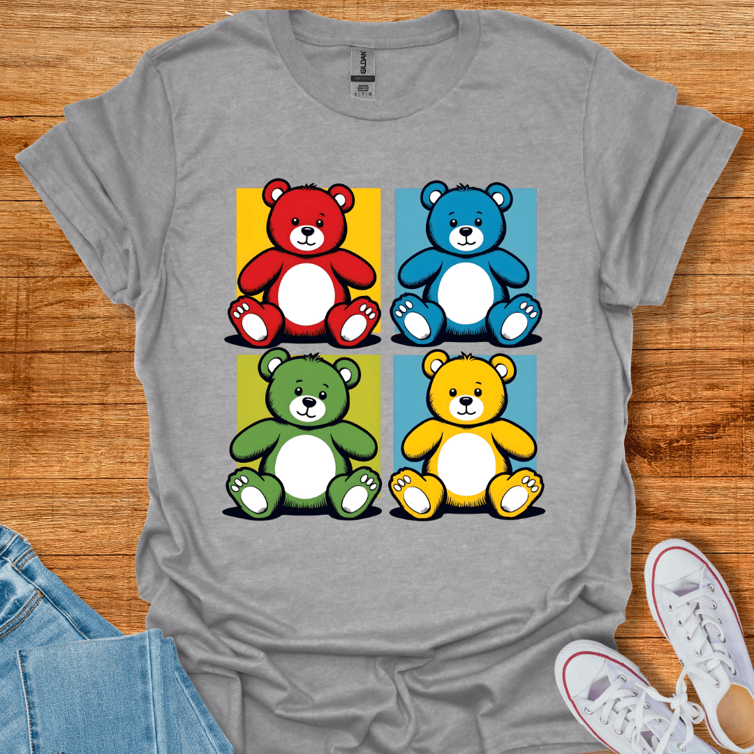 Cool Teds Teddy-Bear The 4 Bears T-Shirt Sport Grey / S