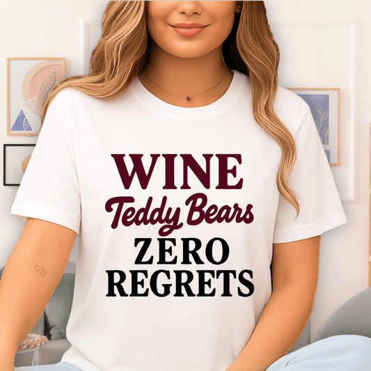 Cool Teds Teddy-Bear No Regrets T-Shirt White / S