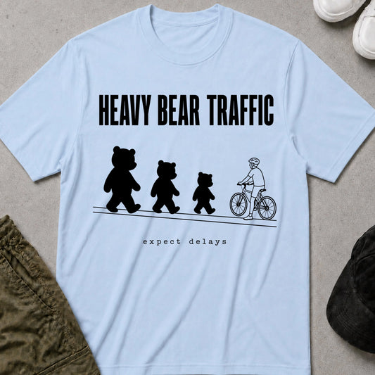 Cool Teds Teddy-Bear Heavy Traffic T-Shirt Light Blue / S