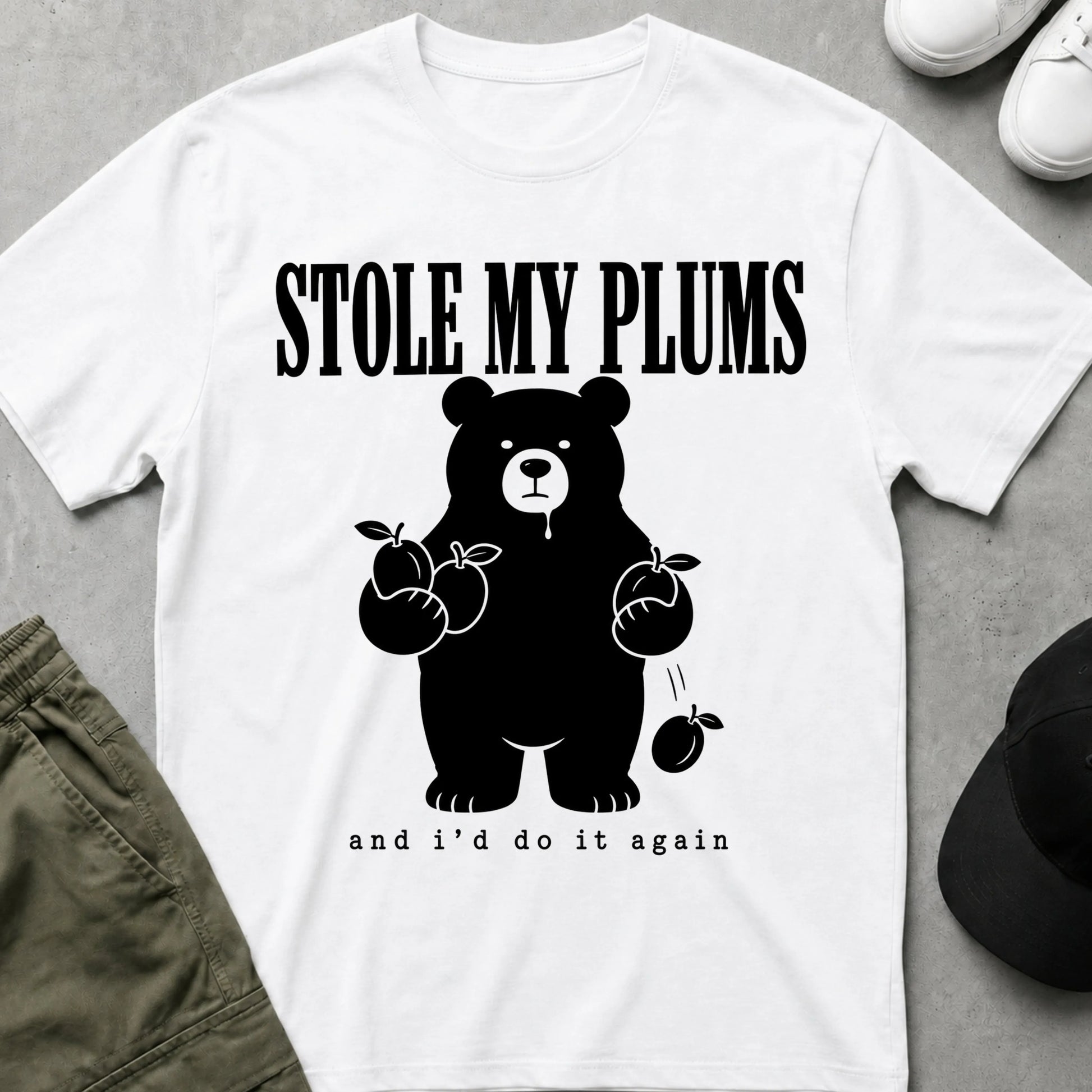Stole My Plums T-Shirt White