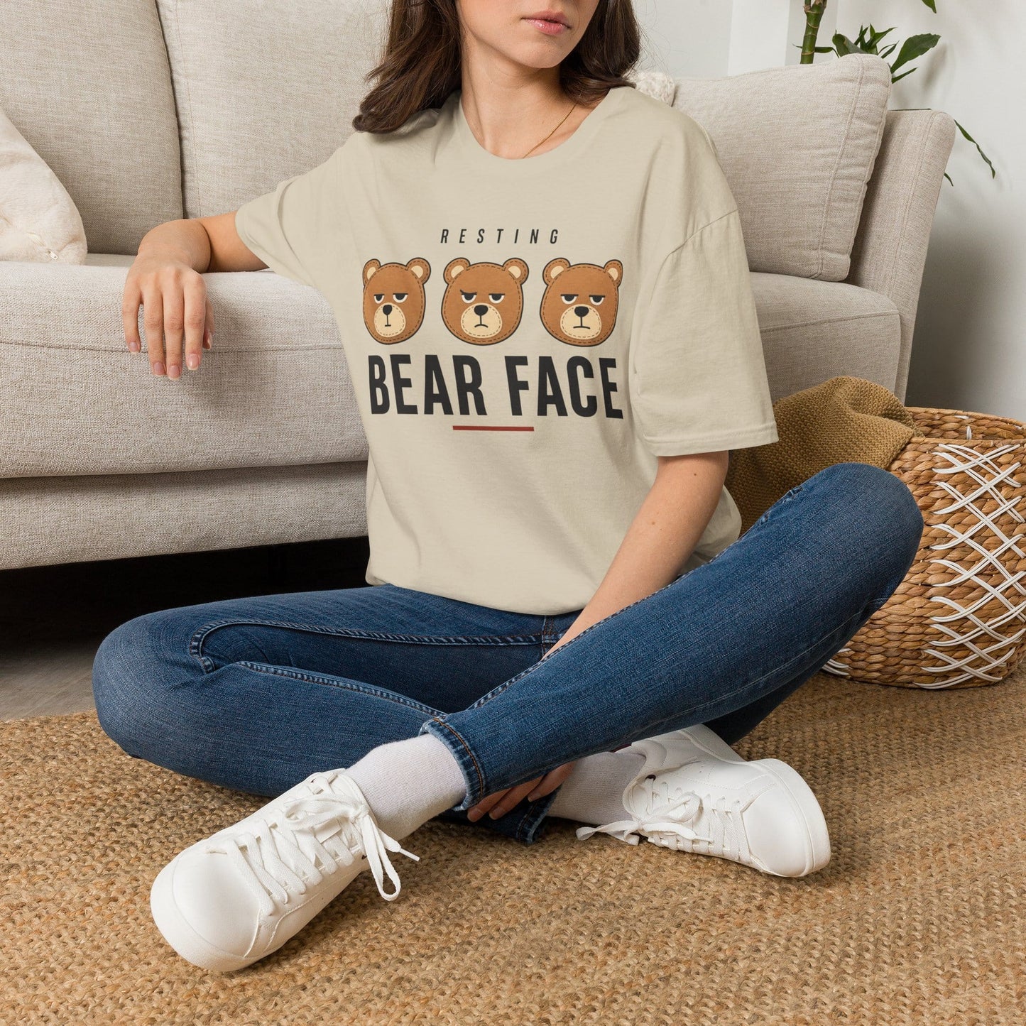 Cool Teds Teddy-Bear Resting Bear Face T-Shirt