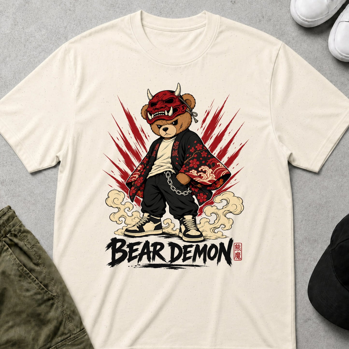 Cool Teds Teddy-Bear Demon Bear T-Shirt Natural / S