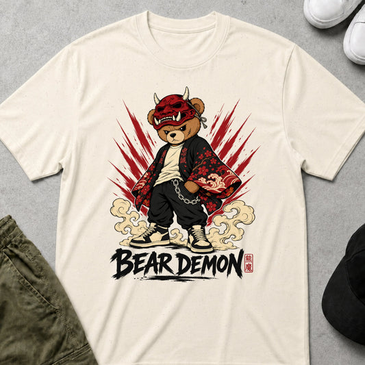 Cool Teds Teddy-Bear Demon Bear T-Shirt Natural / S