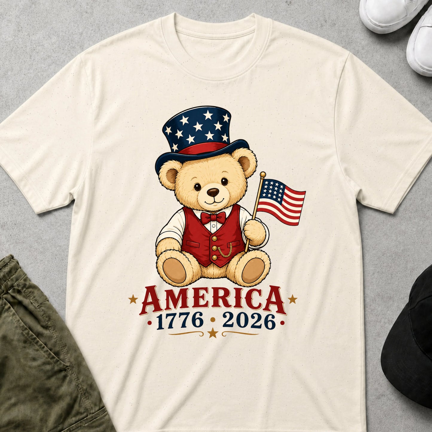Cool Teds Teddy-Bear 250 Years Young T-Shirt Natural / S