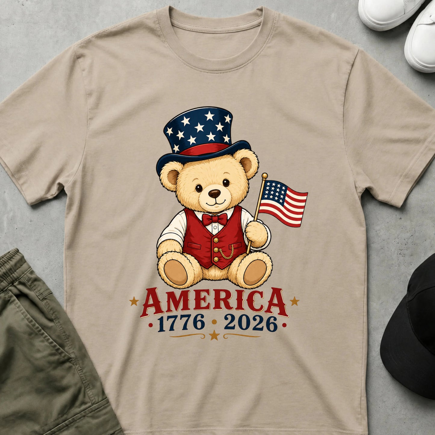 Cool Teds Teddy-Bear 250 Years Young T-Shirt Sand / S