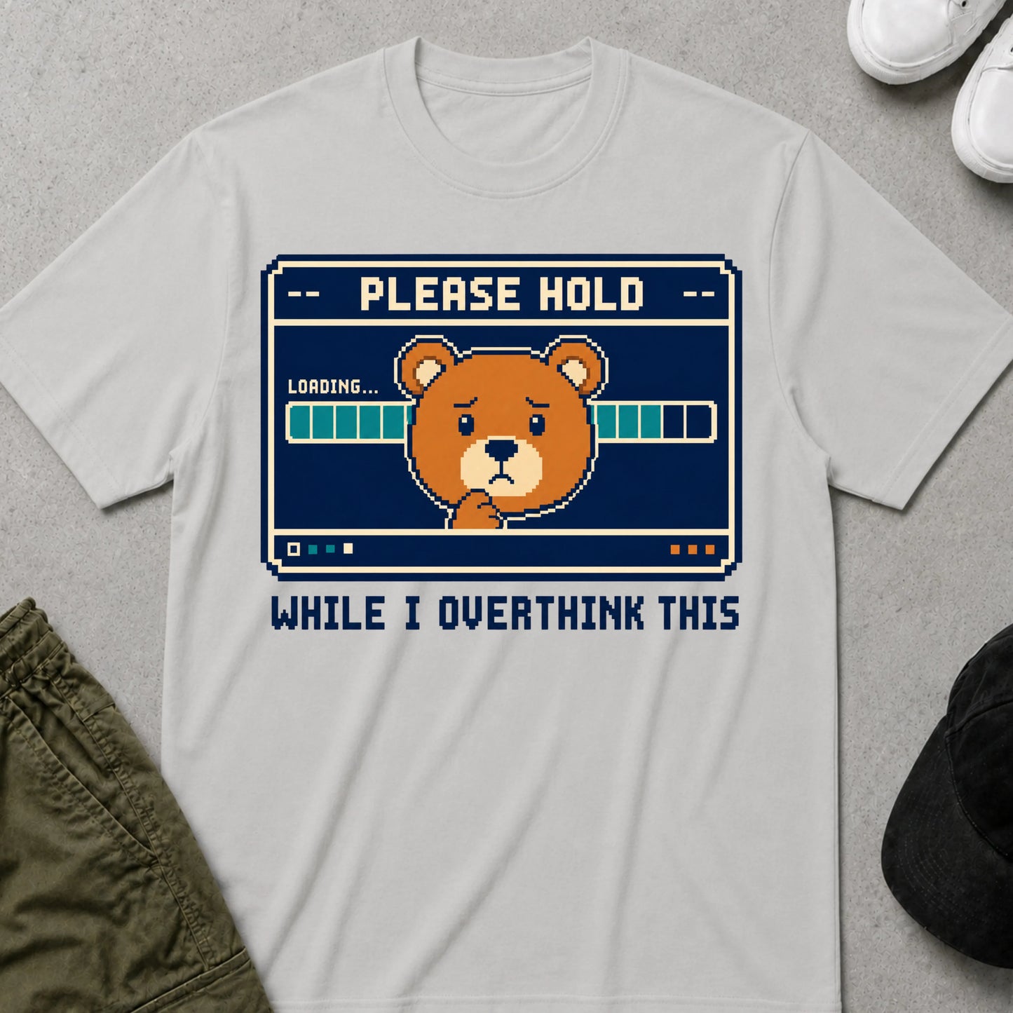 Please Hold T-Shirt Ice Grey