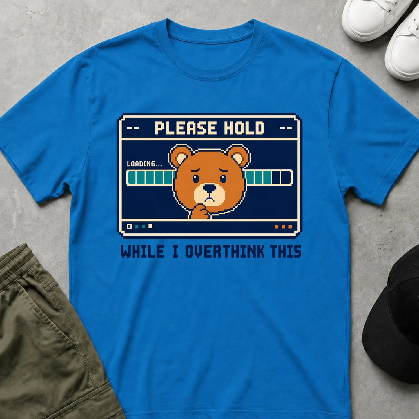 Please Hold T-Shirt Sapphire