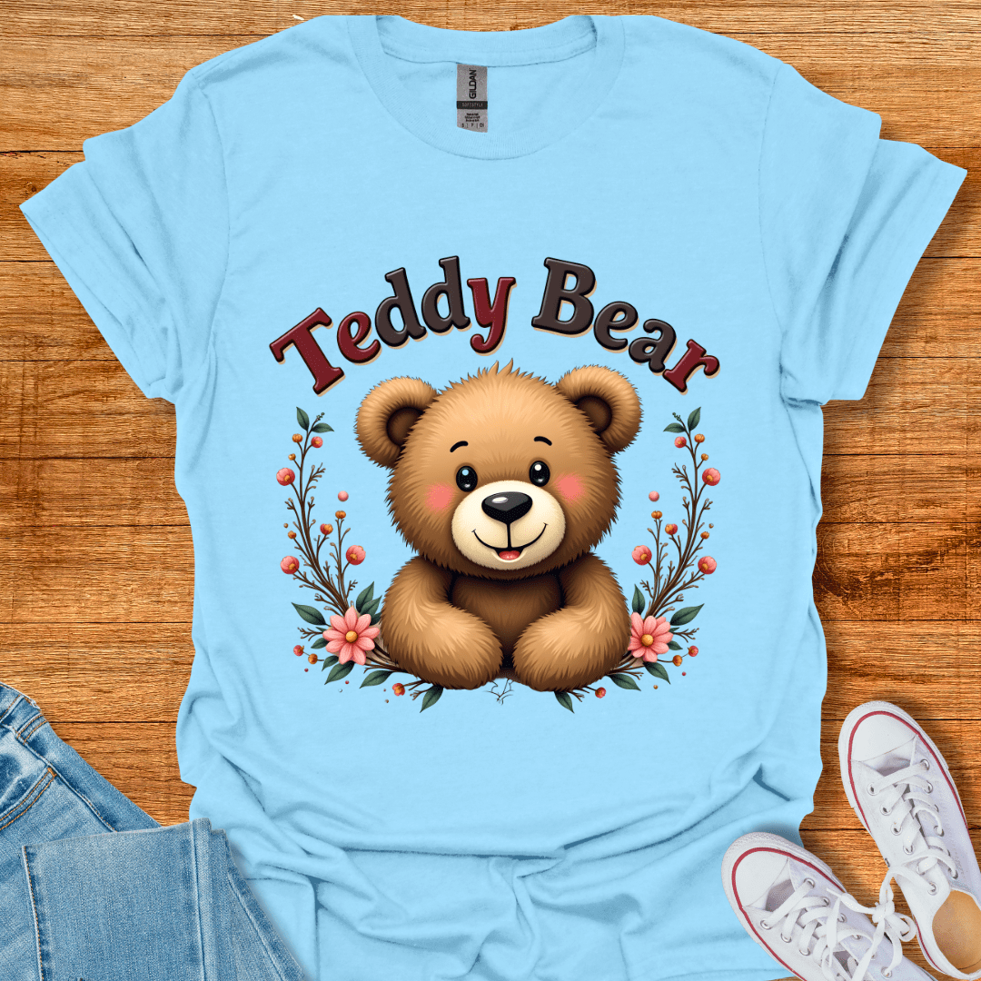 Cool Teds Teddy-Bear Smiler T-Shirt Light Blue / S