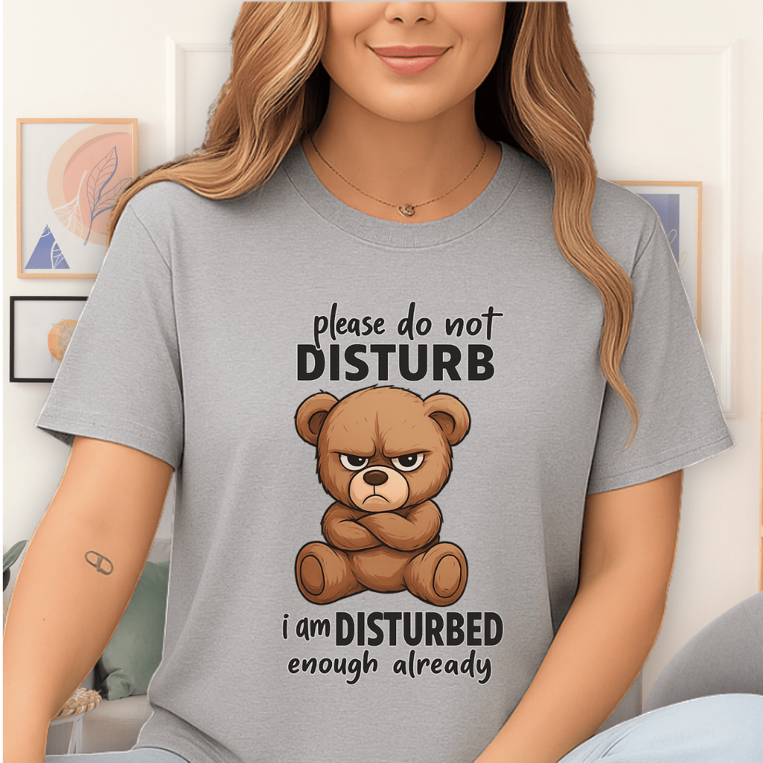 Cool Teds Teddy-Bear Disturbed T-Shirt Sport Grey / S