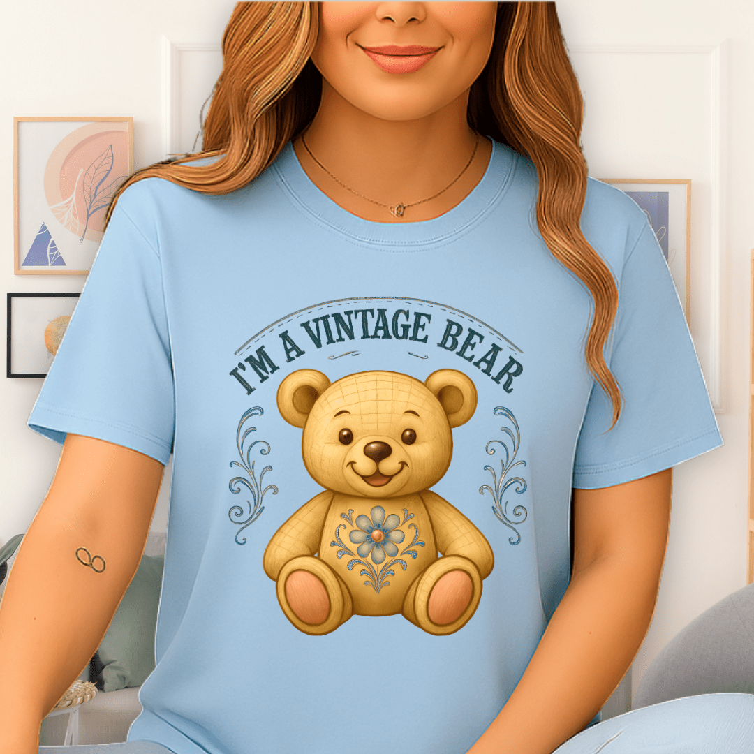 Cool Teds Teddy-Bear Victorian Bear T-Shirt Light Blue / S