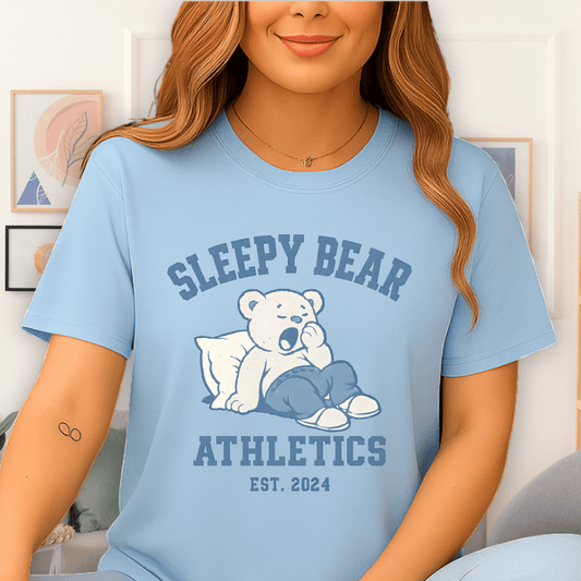 Cool Teds Teddy-Bear Team Snooze T-Shirt Light Blue / S