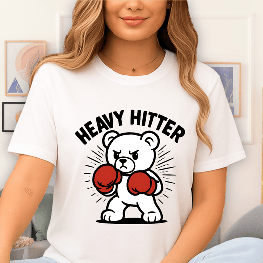 Cool Teds Teddy-Bear Heavy Hitter T-Shirt White / S