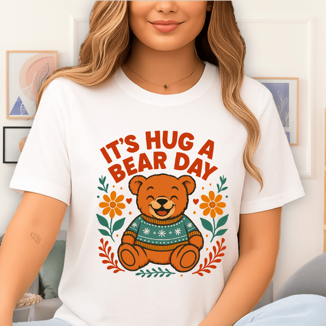 Cool Teds Teddy-Bear Hug a Bear T-Shirt White / S