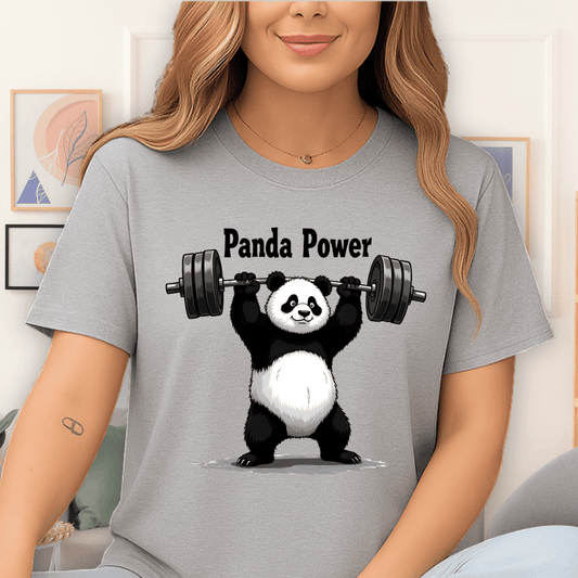 Panda Power T-Shirt Sport Grey