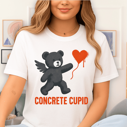 Cool Teds Teddy-Bear Concrete Cupid T-Shirt White / S