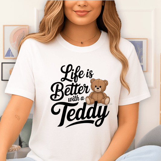 Cool Teds Teddy-Bear Better with a Teddy T-Shirt White / S