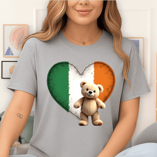 Irish Heart T-Shirt Sport Grey