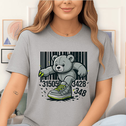 Cool Teds Teddy-Bear Bearcode Breakout T-Shirt Sport Grey / S