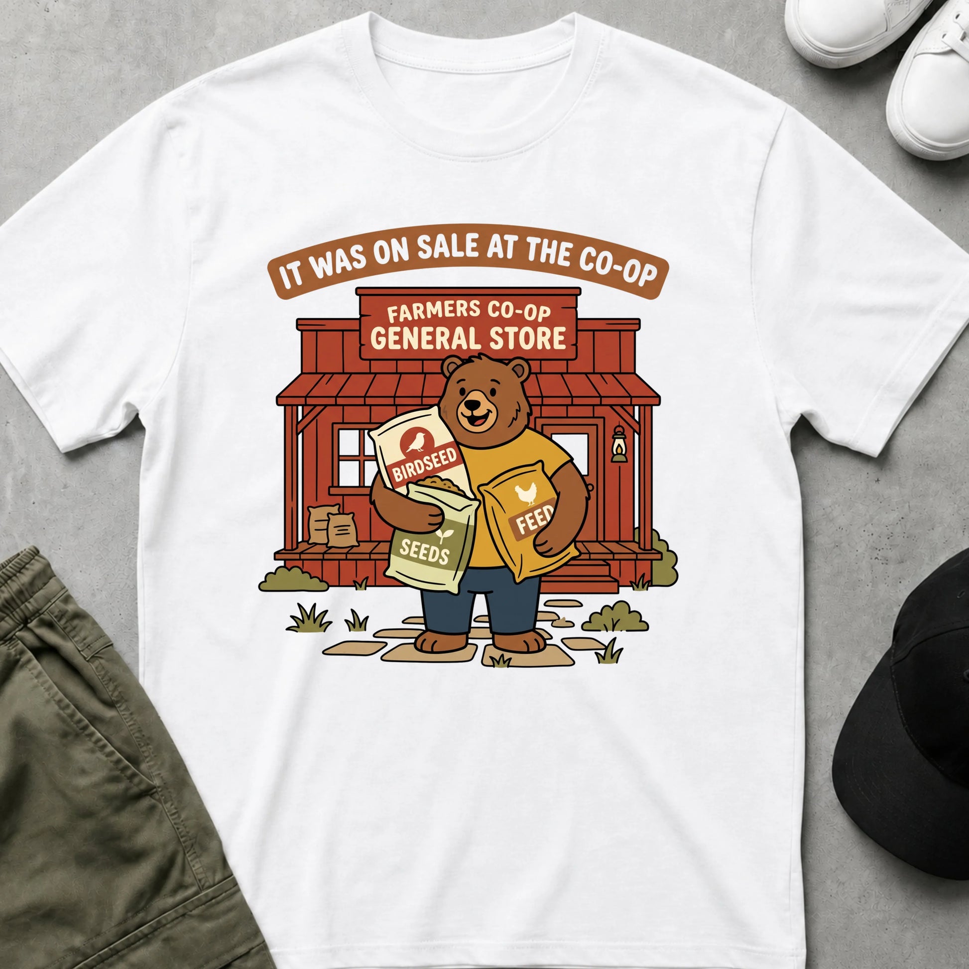 Cool Teds Teddy-Bear Farmers Shop T-Shirt White / S