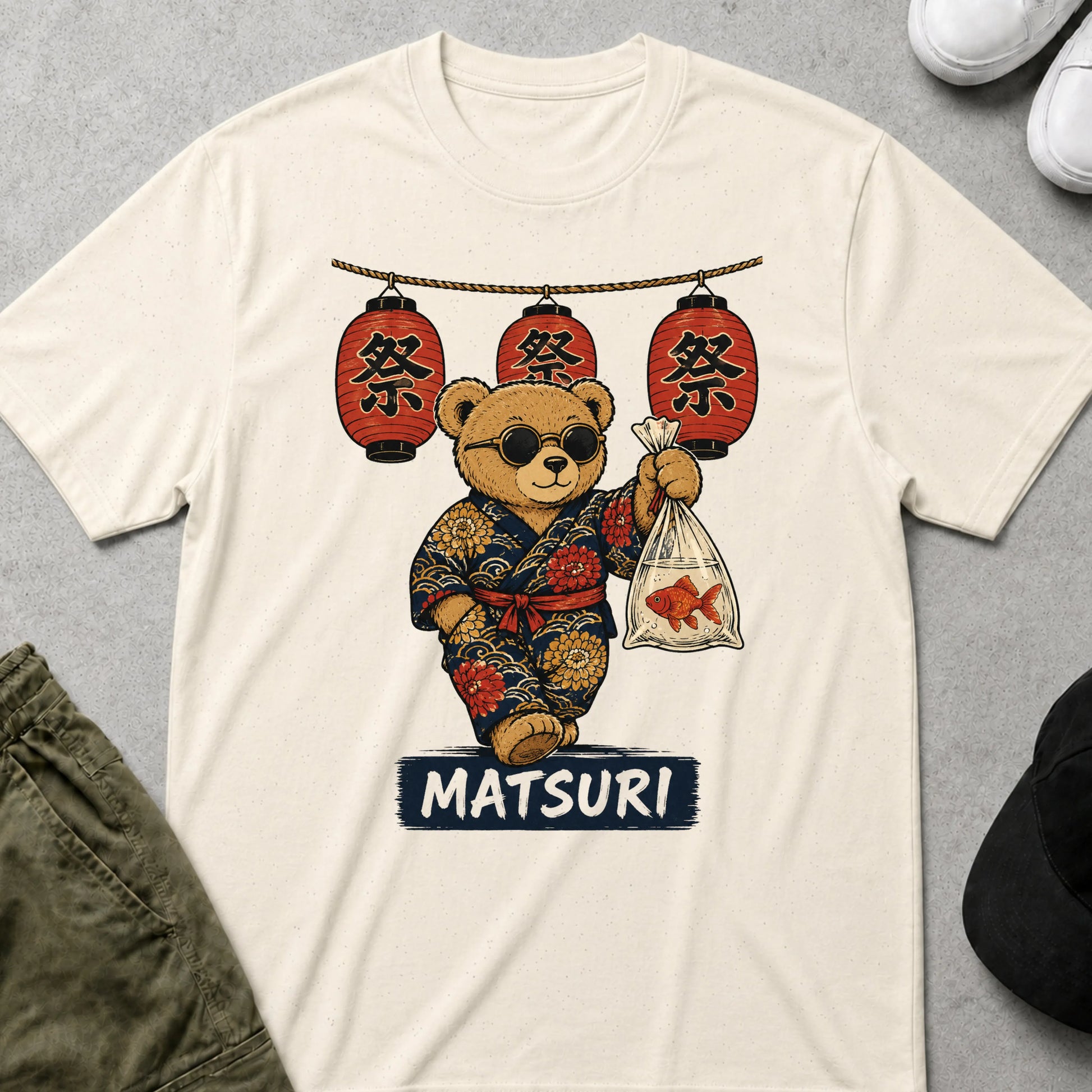 Cool Teds Teddy-Bear Matsuri T-Shirt Natural / S